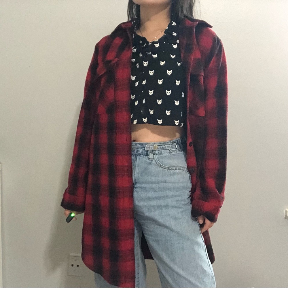 Plaid Oversize Shirt Jacket